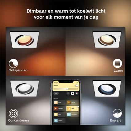 Philips - LED RGB Foco de encastrar com regulação Hue CENTURA 1xGU10/5,7W/230V