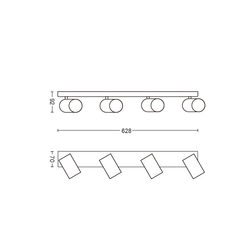 Philips - Foco 4xGU10/5,5W/230V