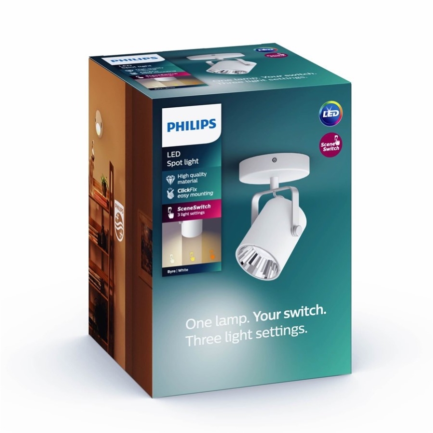 Philips - Luminária de embutir LED/4,3W/230V 2200/2500/2700K