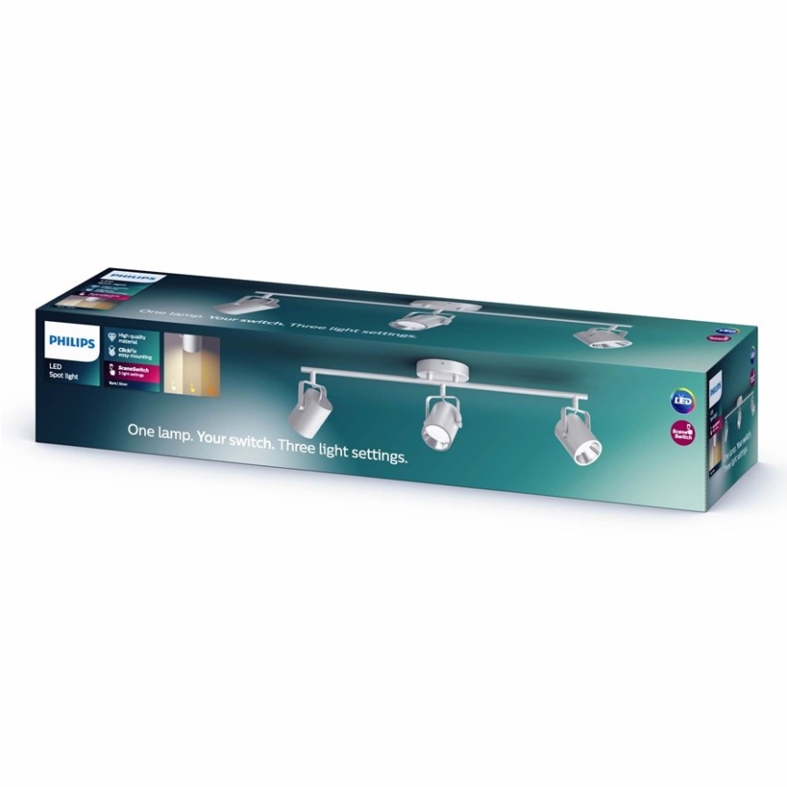 Philips - Luminária de LED embutida 3xLED/4,3W/230V 2200/2500/2700K