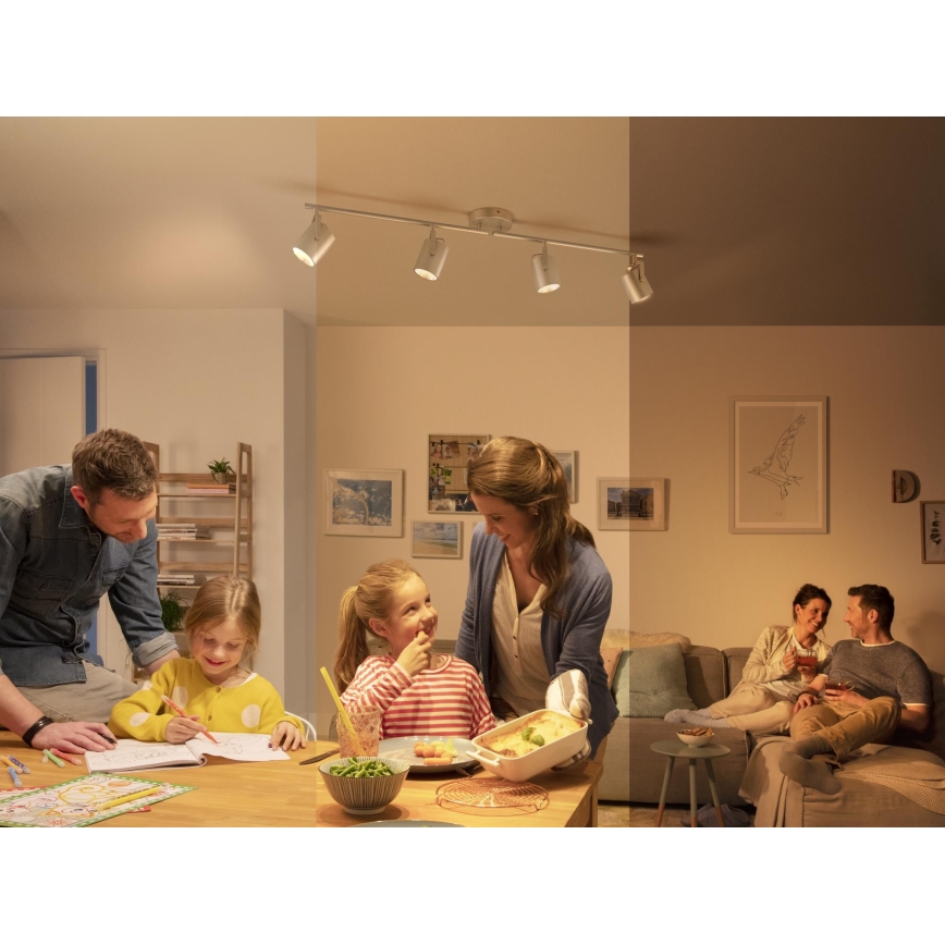 Philips 50664/14/P0 - Luminária de Teto LED BYRE 4xLED/4,3W/230V 2200/2500/2700K