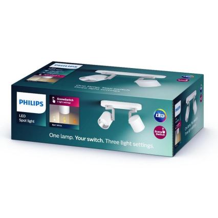 Philips - Luminária de embutir LED regulável 2xLED/4,5W/230V