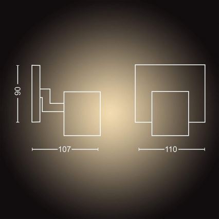 Philips - Luminária LED Regulável Hue RUNNER 1xGU10/5W/230V + comando à distância