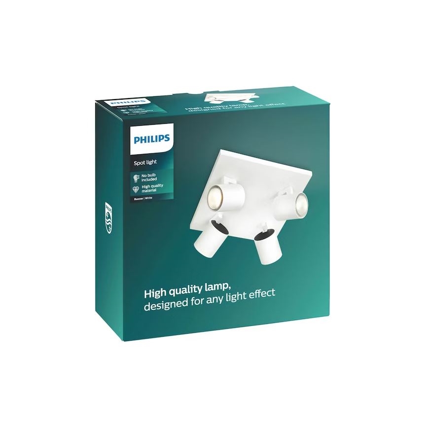 Philips - Luminária de focos 4xGU10/20W/230V