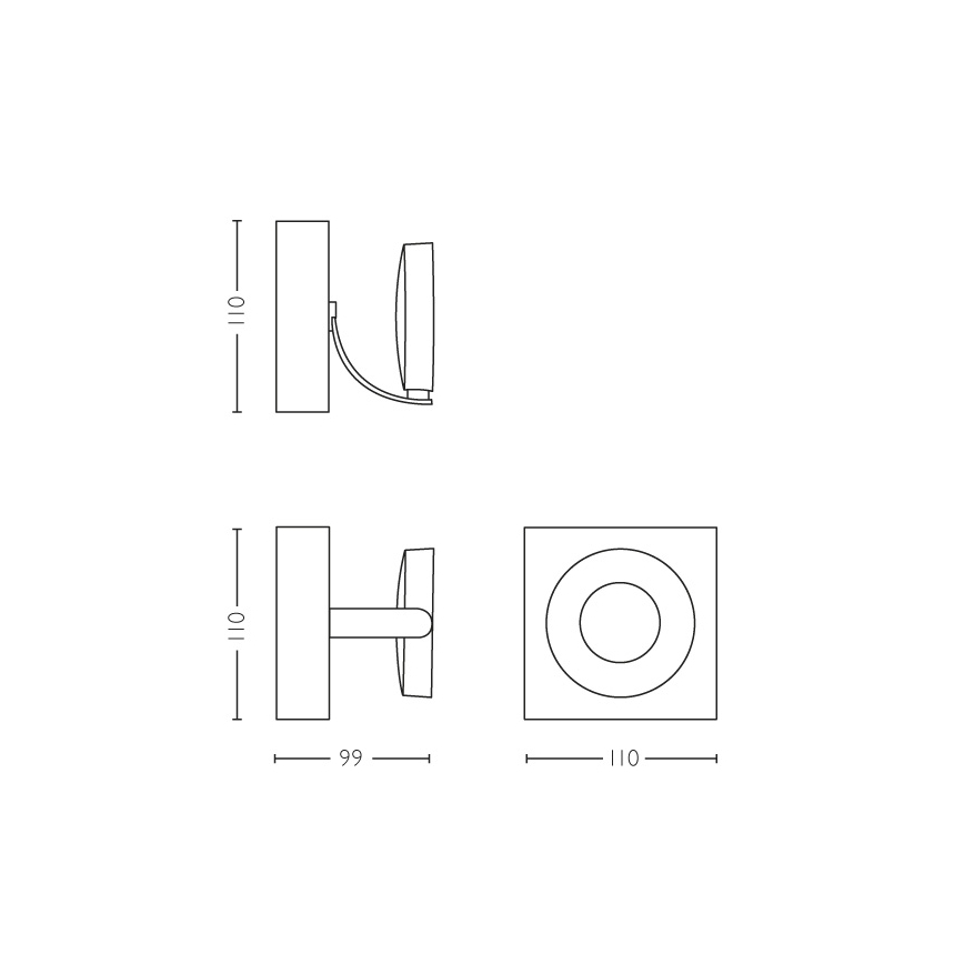 Philips 53170/31/P0 - Foco com regulação MYLIVING CLOCKWORK 1xLED/4,5W