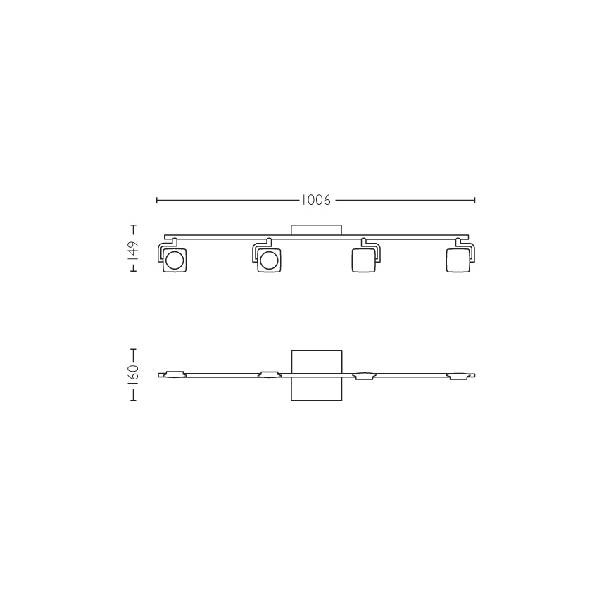 Philips 53194/48/P0 - Foco LED MILLENNIUM 4xLED/4,5W/230V
