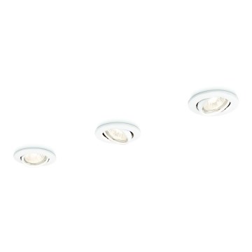 Philips 59243/31/E7 - CONJUNTO 3x Iluminação embutida ENIF 1xGU10/50W/230V
