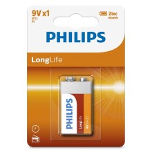 Philips 6F22L1B/10 - Pilha de cloreto de zinco 6F22 LONGLIFE 9V