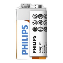 Philips 6F22L1F/10 - Pilha de cloreto de zinco 6F22 LONGLIFE 9V