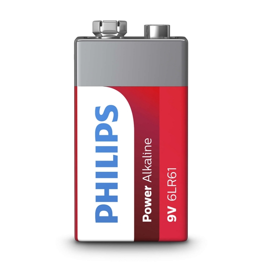 Philips 6LR61P1B/10 - Pilha alcalina 6LR61 POWER ALKALINE 9V 600mAh