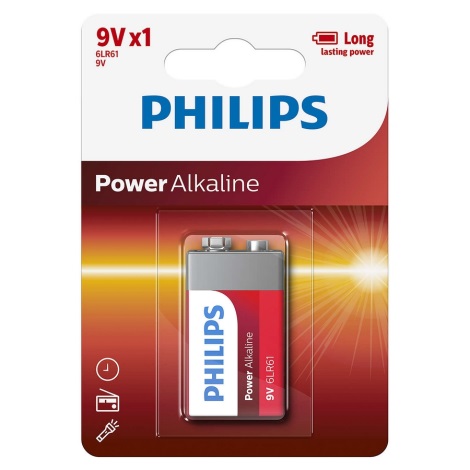Philips 6LR61P1B/10 - Pilha alcalina 6LR61 POWER ALKALINE 9V