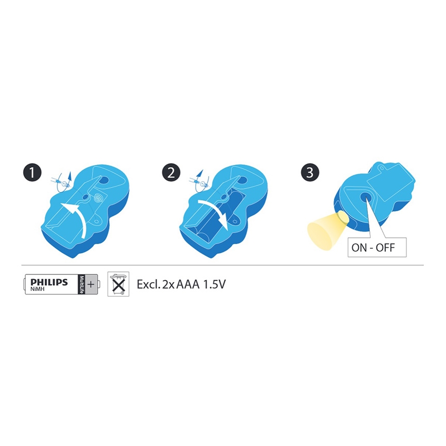 Philips 71767/08/16 - LED Lanterna de criança DISNEY FROZEN 1xLED/0,3W/2xAAA
