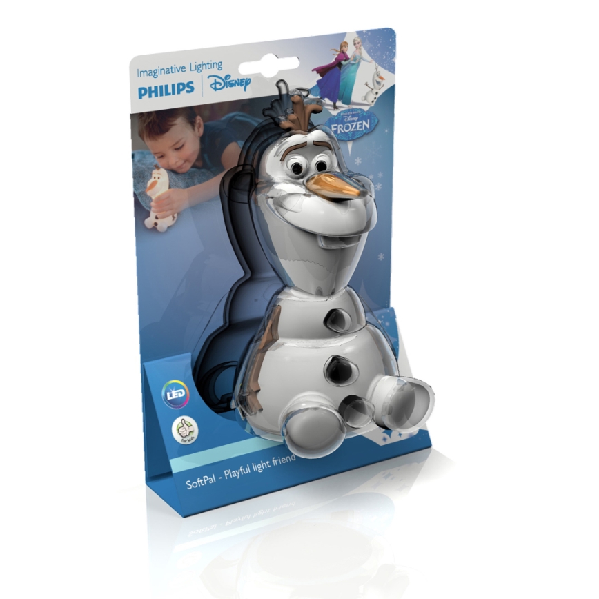 Philips 71768/08/16 - Candeeiro infantil LED DISNEY FROZEN OLAF LED/0,3W/3V boneco de neve