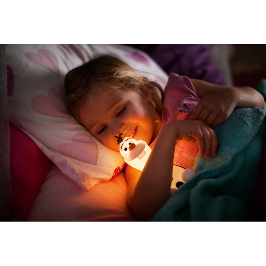 Philips 71768/08/16 - Candeeiro infantil LED DISNEY FROZEN OLAF LED/0,3W/3V boneco de neve