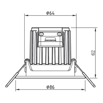 Philips - Luminária de embutir para banheiro com LED dimmerizável ABROSA 1xLED/9W/230V IP44