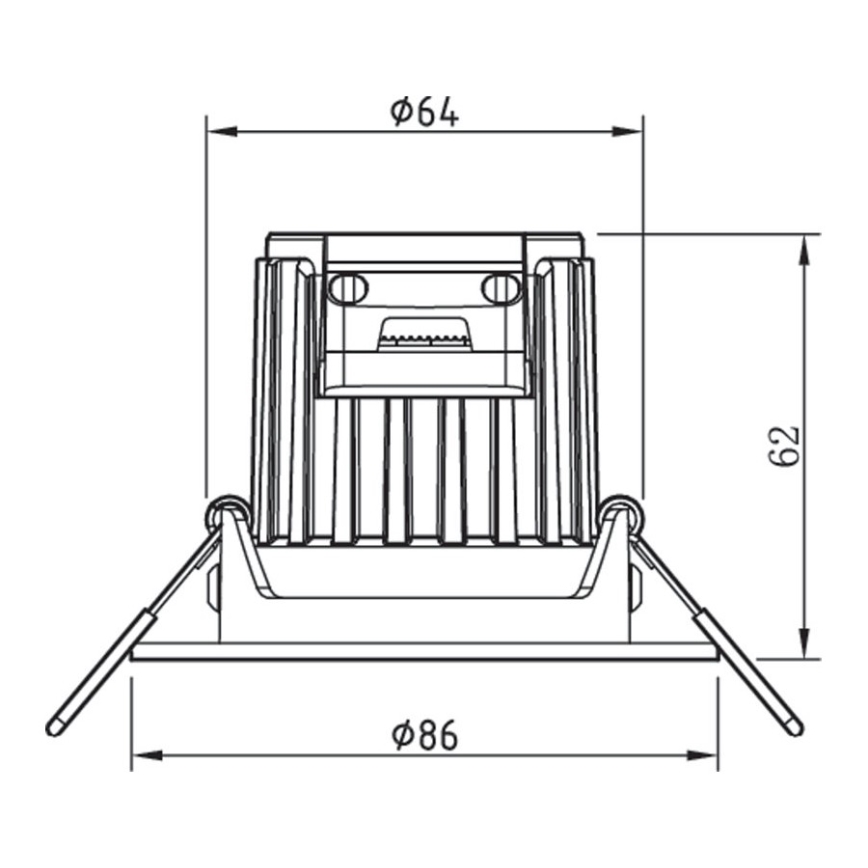 Philips - Luminária de embutir para banheiro com LED dimmerizável ABROSA 1xLED/9W/230V IP44