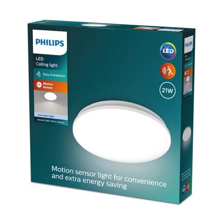 Philips - Luminária de teto LED com sensor ACUNA LED/21W/230V 4000K