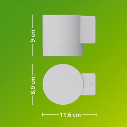 Philips - Aplique de parede exterior FYLX 1xGU10/5W/230V branco IP44