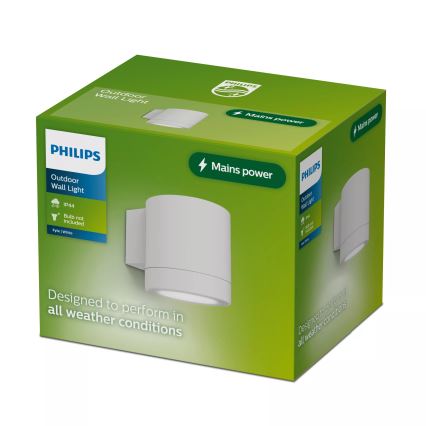 Philips - Aplique de parede exterior FYLX 1xGU10/5W/230V branco IP44