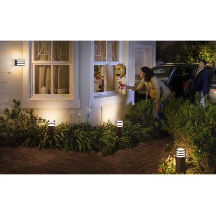 Philips - Aplique de parede exterior LED RGB dimerizável Hue LUCCA 1xE27/8,1W/230V 1000-20000K IP44