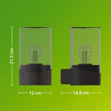 Philips - Aplique de parede LED para exterior NAYL 1xE27/4W/230V 2700K IP44