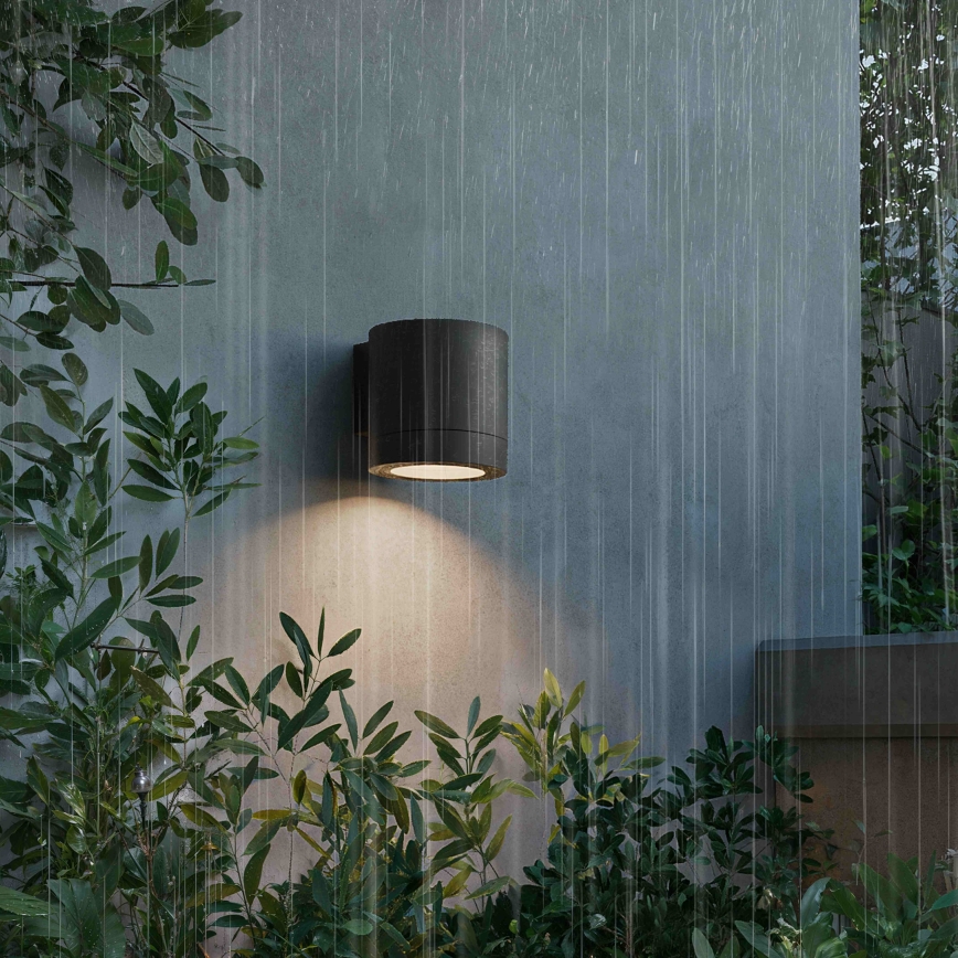 Philips - Aplique de parede para exterior FYLX 1xGU10/5W/230V preto IP44