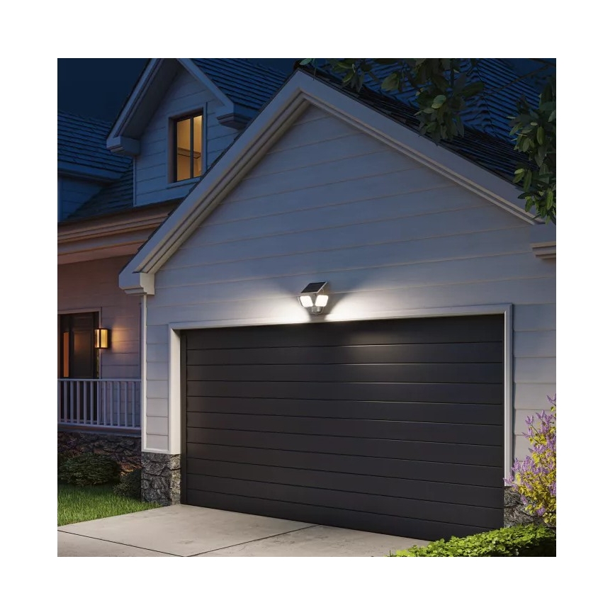 Philips - Aplique de parede solar LED com sensor ZYREN LED/24,5W/3,7V 2600 mAh 5000K IP65 branco