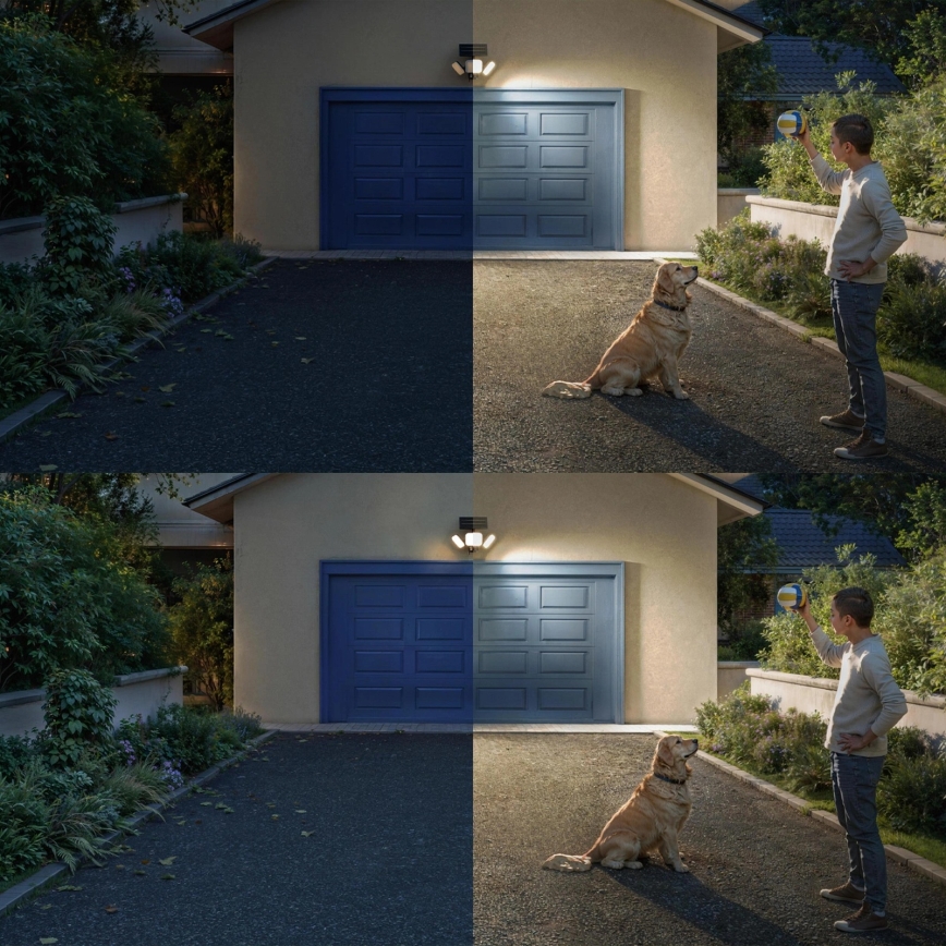 Philips - Aplique solar de parede LED com sensor ZYREN LED/24,5W/3,7V 2600 mAh 3000K IP65