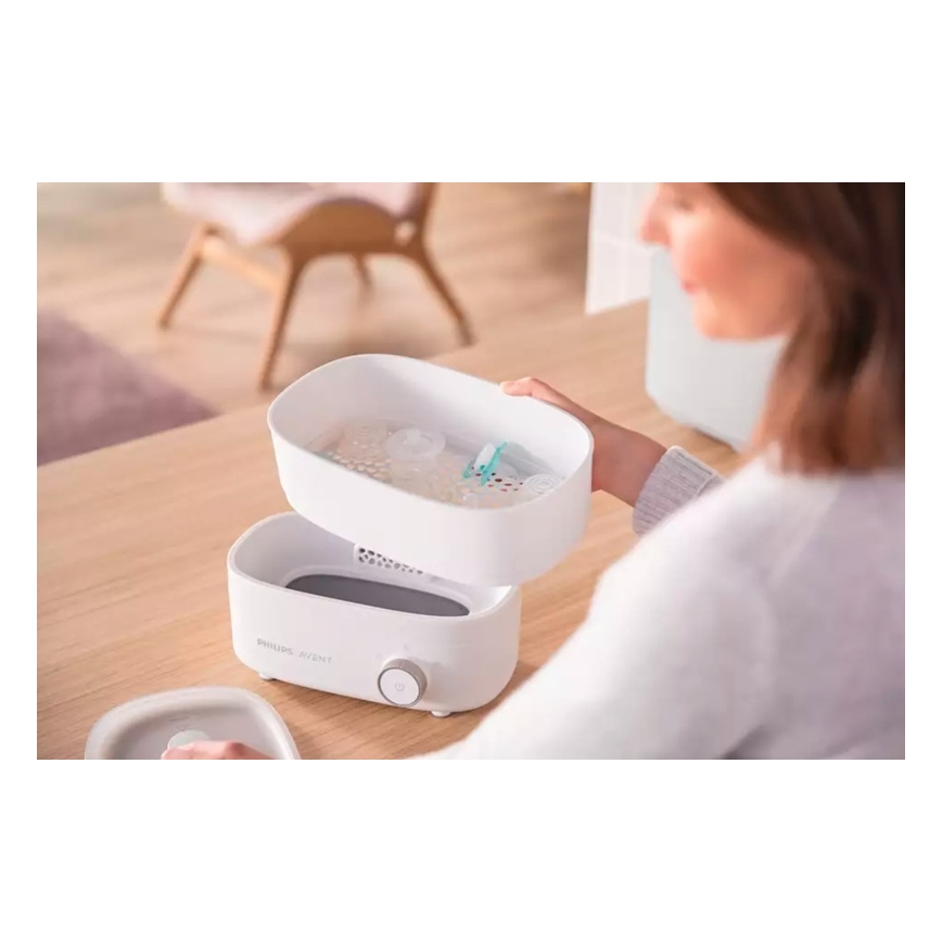 Philips Avent - Esterilizador elétrico a vapor PREMIUM 3 em 1