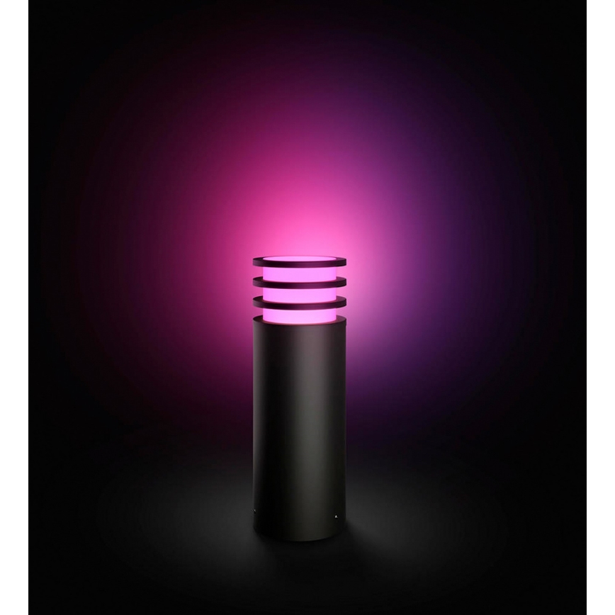 Philips - Lâmpada exterior LED RGB dimerizável Hue LUCCA 1xE27/8,1W/230V 25 cm 1000-20000K IP44