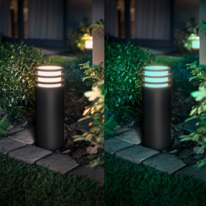 Philips - Lâmpada exterior LED RGB dimerizável Hue LUCCA 1xE27/8,1W/230V 25 cm 1000-20000K IP44