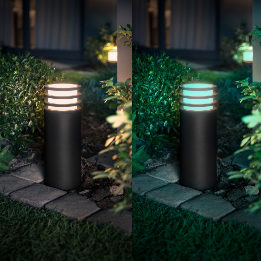 Philips - Lâmpada exterior LED RGB dimerizável Hue LUCCA 1xE27/8,1W/230V 25 cm 1000-20000K IP44
