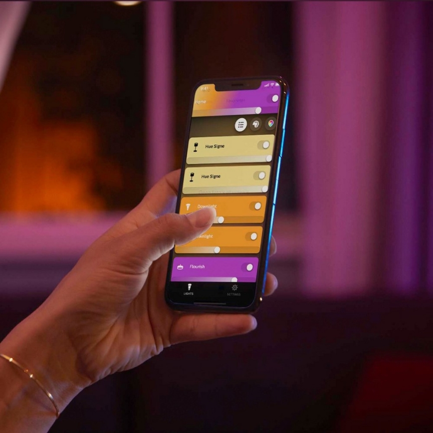 Philips - Candeeiro de mesa LED RGB com regulação Hue BLOOM 1xLED/7,1W/230V