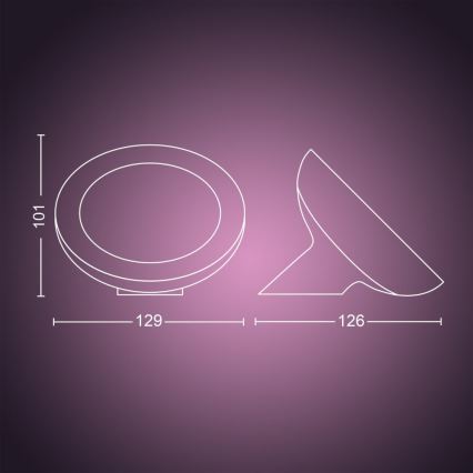 Philips - Candeeiro de mesa LED RGB com regulação Hue BLOOM 1xLED/7,1W/230V