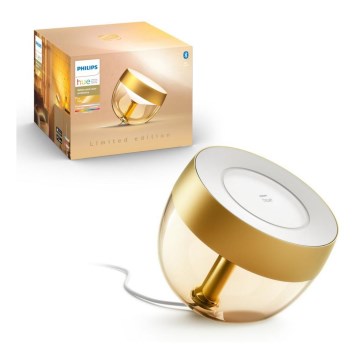 Philips - Candeeiro de mesa LED RGB com regulação Hue IRIS LED/10W/230V 2000-6500K dourado