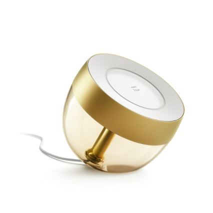 Philips - Candeeiro de mesa LED RGB com regulação Hue IRIS LED/10W/230V 2000-6500K dourado