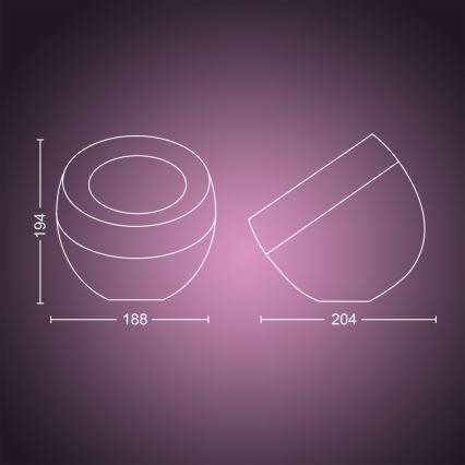 Philips - Candeeiro de mesa LED RGB com regulação Hue IRIS LED/10W/230V 2000-6500K dourado