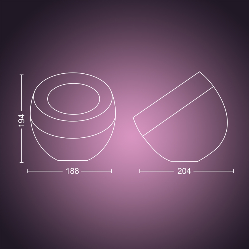 Philips - Candeeiro de mesa LED RGB com regulação Hue IRIS LED/10W/230V 2000-6500K dourado