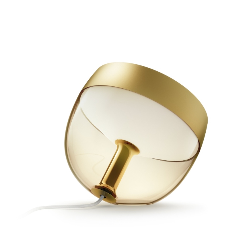 Philips - Candeeiro de mesa LED RGB com regulação Hue IRIS LED/10W/230V 2000-6500K dourado