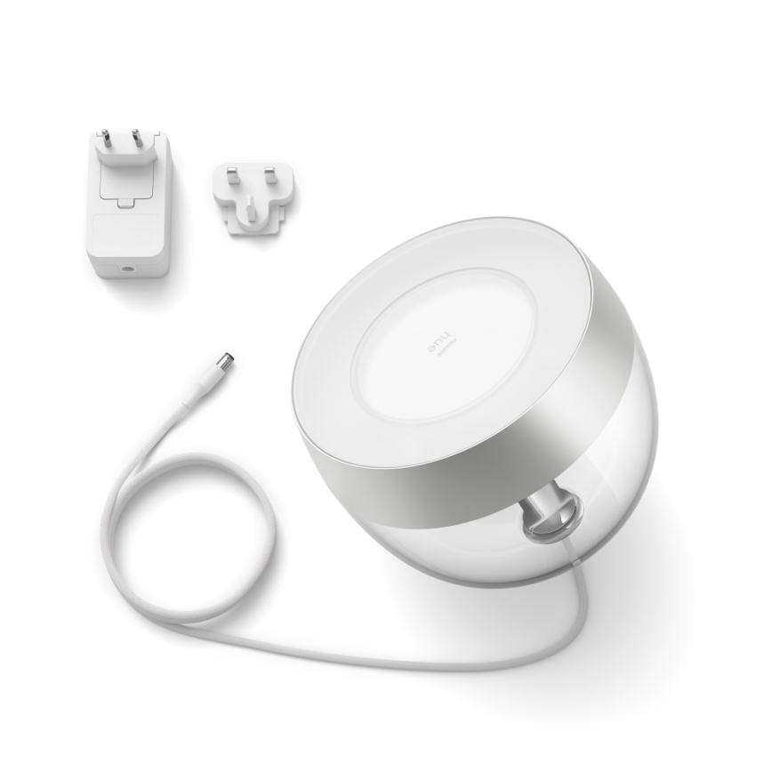 Philips - Candeeiro de mesa LED RGB com regulação Hue IRIS LED/10W/230V 2000-6500K prateado