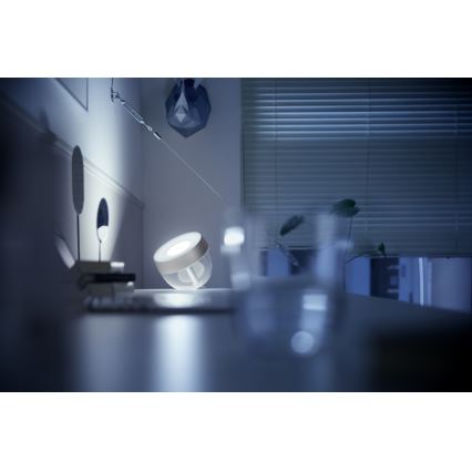 Philips - Candeeiro de mesa LED RGB com regulação Hue IRIS LED/10W/230V 2000-6500K prateado