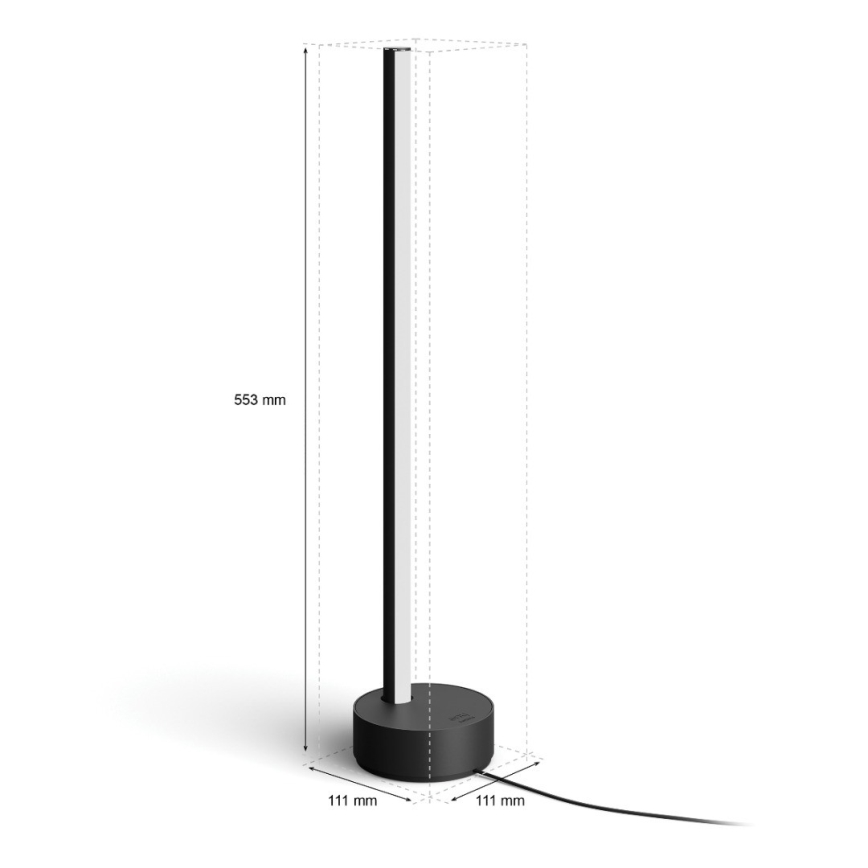 Philips - Candeeiro de mesa LED RGB com regulação Hue SIGNE LED/12W/230V 2000-6500K preto