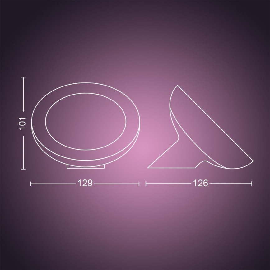 Philips - Candeeiro de mesa LED RGB regulável Hue BLOOM LED/7,1W/230V