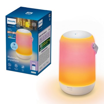 Philips - Candeeiro de Mesa Tátil Portátil LED RGBW Regulável SMART LED/13,5W/3,6V 2200-6500K Wi-Fi 1800 mAh