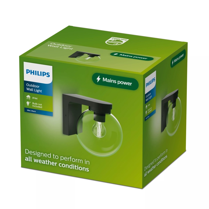 Philips - Candeeiro de parede para exterior ULIO 1xE27/25W/230V IP44