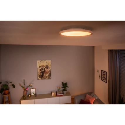 Philips - Luminária de teto LED dimerizável Hue AURELLE LED/21W/230V 2200-6500K Ø 39,5 cm branca