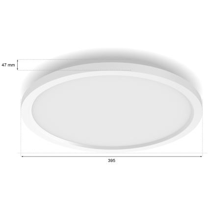 Philips - Luminária de teto LED dimerizável Hue AURELLE LED/21W/230V 2200-6500K Ø 39,5 cm branca