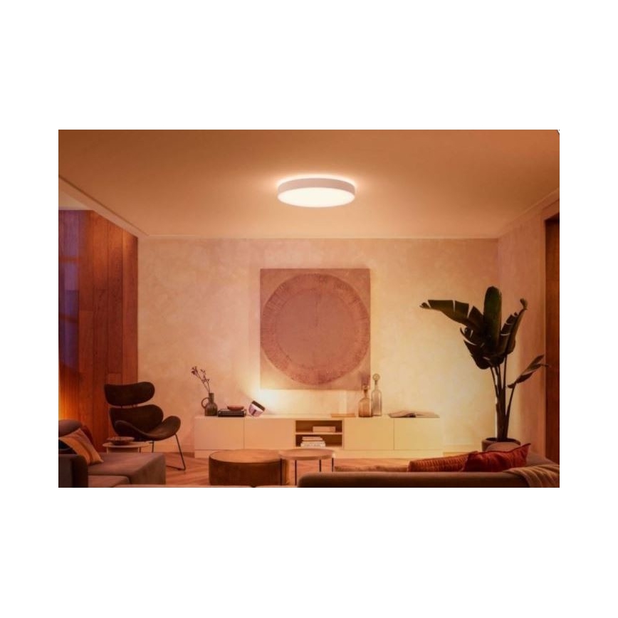 Philips - Candeeiro de teto LED dimável Hue, 48W, 230V, 2200-6500K, Ø 551 mm, branco + controlo remoto