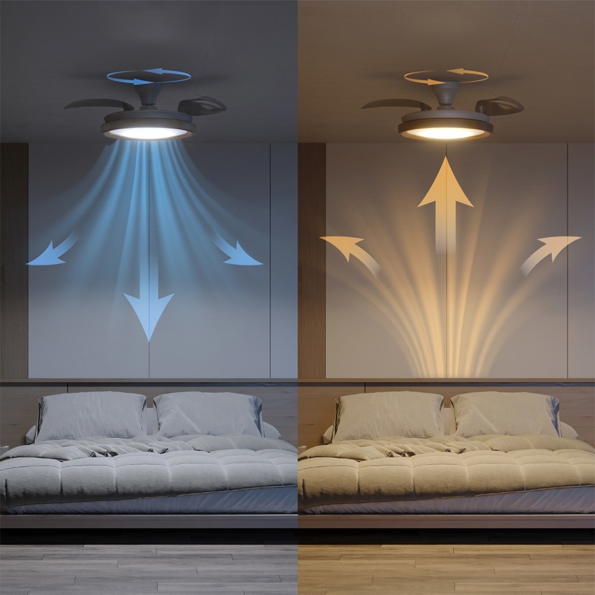 Philips - Luz LED dimerizável com ventilador BLISS LED/35W/230V castanho + comando à distância