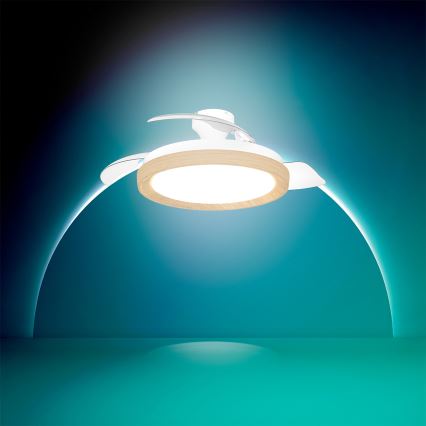 Philips - Luz LED dimerizável com ventilador BLISS LED/35W/230V castanho + comando à distância